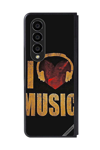 Covernex غطاء حماية لهاتف سامسونج جالاكسي زد فولد 4 بتصميم عتيق وموسيقى أحبها