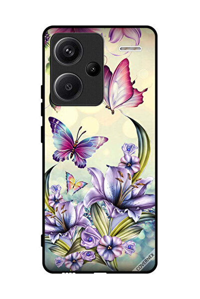 Covernex غطاء حماية لهاتف شاومي ريدمي نوت 13 برو بلس بنقشة زهور أرجوانية وفراشات