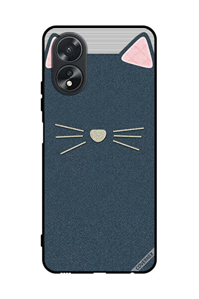 Covernex Protective Case Cover For Oppo A38 Cat Art Leather Pattern