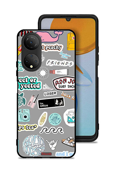 Tolwak Honor X7 Protective Case Cover Good Vibes Stickers
