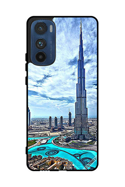Covernex غطاء حماية لهاتف موتورولا إيدج 30 - برج خليفة - غيوم تلامس السحاب