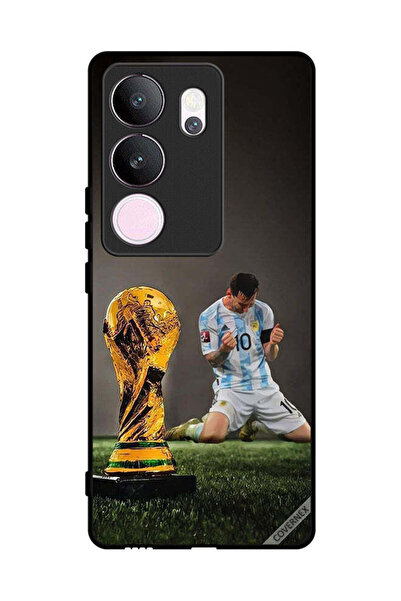 Covernex غطاء حماية لهاتف فيفو V29 برو مع صورة ليو ميسي وكأس الفيفا