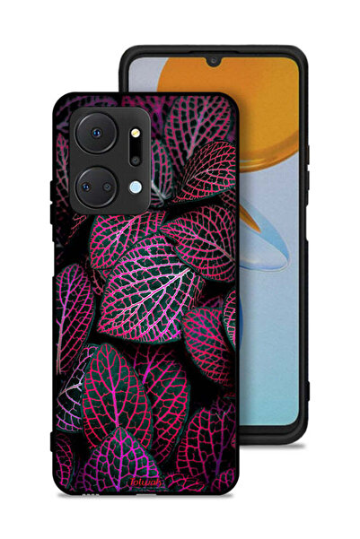 Tolwak غطاء حماية لهاتف Honor X7a بنقشة أوراق سالجا