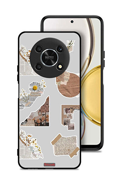 Tolwak غطاء حماية لهاتف Honor X9 5G مصنوع من قطع من الملصقات الورقية