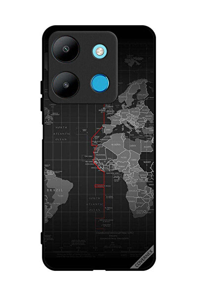 Covernex غطاء حماية لهاتف Infinix Smart 7 مع خريطة العالم