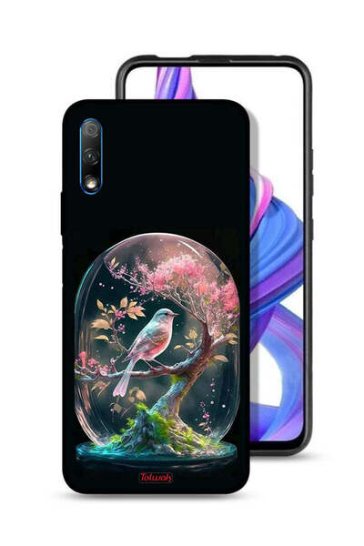 Tolwak غطاء حماية لهاتف Honor 9X (الصين) بتصميم طائر في جرة
