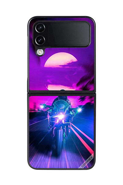 Covernex غطاء حماية لهاتف سامسونج جالاكسي زد فليب 4 - خلفية رجل على دراجة