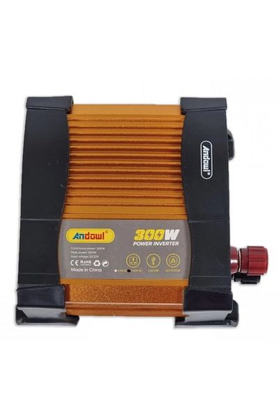 divendi-ro Inver Inverter 12V, 300W, with Sine Wave and 220V Socket - Gold Plated