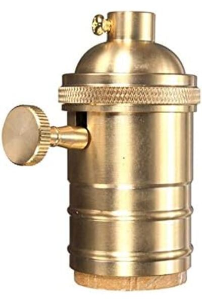 Genel Markalar Aydınlatma Anahtarlı Prinç Duy, E27 Duy Rustic Ampul için BAGH...