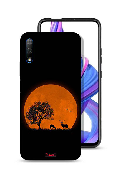 Tolwak غطاء حماية لهاتف Honor 9X (الصين) برسومات قمر المساء