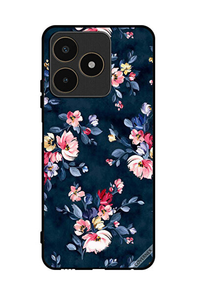 Covernex غطاء حماية لهاتف Realme C53 مزين برسومات زهور مرسومة يدويًا