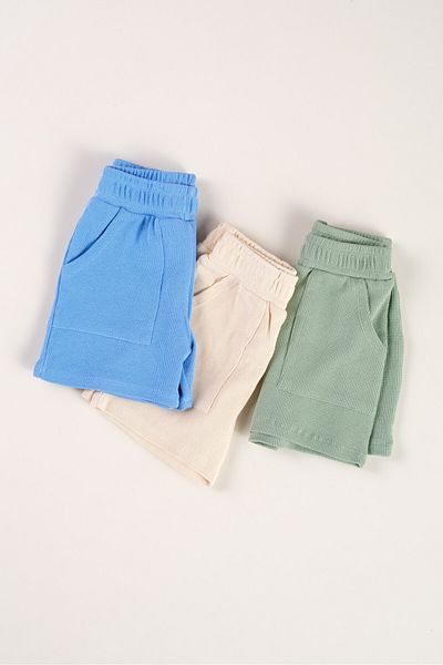 Bondberro Pantaloni scurți pentru bărbați Basic Waffle 100% bumbac