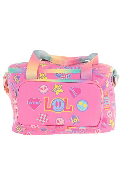 KAUKKO Kids Thermo Thermal Insulated Girl's Lol Printed Pink Lunch Box L7237 (Two Compartments)