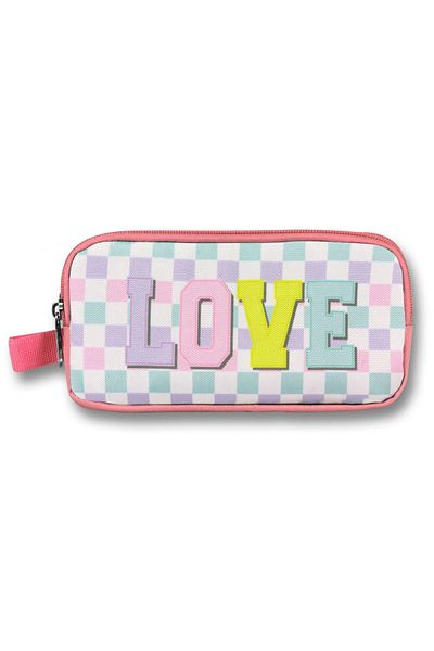 ÜMİT ÇANTA Τσάντα Ümit Pink Yellow Love Pattern Τσάντα μολυβιού - Κορίτσι - 5085