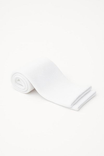 mrmubomen 6 Pairs White Socket Tennis Socks Ribbed Economic Package