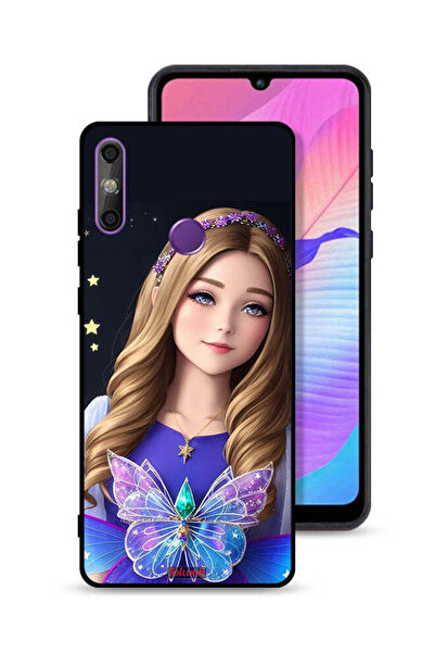 Tolwak غطاء حماية لهاتف هواوي إنجوي 20e بتصميم فتاة فراشة لطيفة