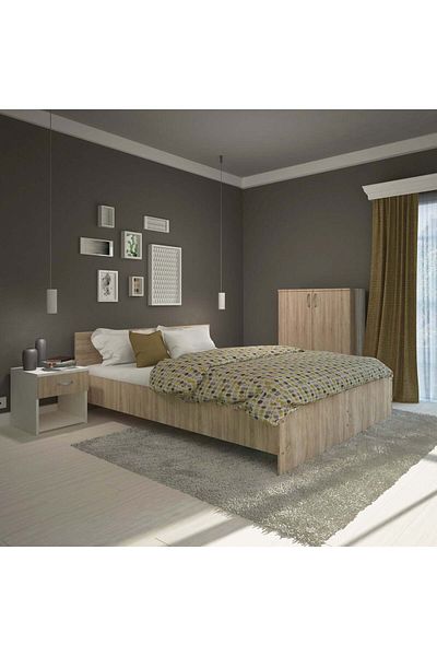 haaus.ro Comfortable Creta House, 2 Uses, Stejar Sonoma, 80 x 42 x 90 cm