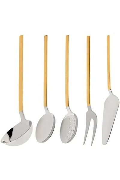 Mena Rise Şirinshop 8100 5 Piece Gold Service Set 1108107