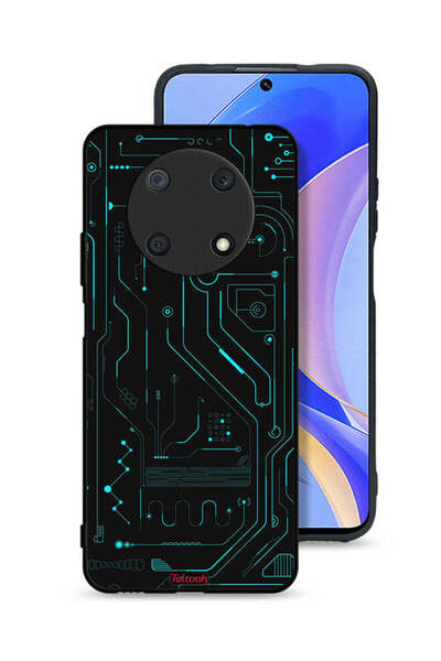Tolwak غطاء حماية لهاتف هواوي نوفا واي 90، دوائر فنية رقمية، بساطة، شاشات متعددة