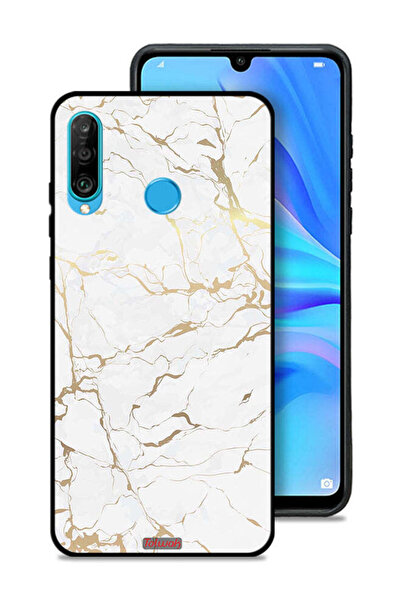 Tolwak غطاء حماية لهاتف هواوي نوفا 4e بنقشة رخامية