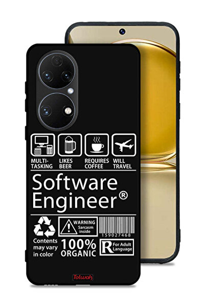 Tolwak غطاء حماية لهاتف Huawei P50E، ملصق مهندس برمجيات