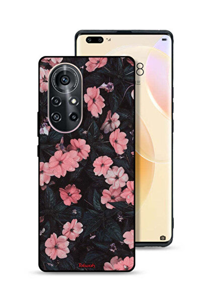 Tolwak غطاء حماية لهاتف هواوي نوفا 8 برو - لون الخوخ والورود الصغيرة