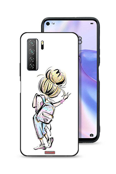 Tolwak غطاء حماية لهاتف هواوي P40 لايت 5G بطبعة فتاة العودة إلى المدرسة