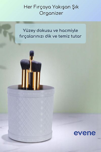 Evene Organizer μακιγιάζ Θήκη για πινέλο μακιγιάζ Organizer Organizer Λευκό Χρώμα Μοντέλο 90