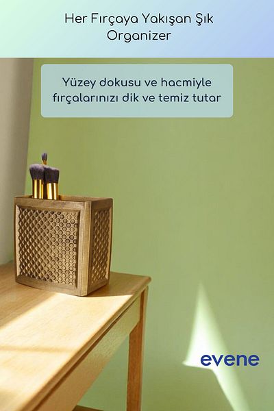 Evene Organizer μακιγιάζ Θήκη για πινέλο μακιγιάζ Organizer Organizer Χρυσό Αντίκα Χρώμα Μοντέλο 92