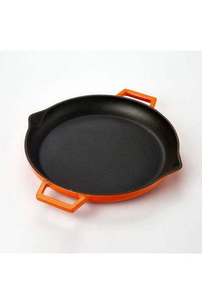 Mena Rise Metal Cast Frying Pan with Metal Handles, 26 Cm, Orange Blss 1111573