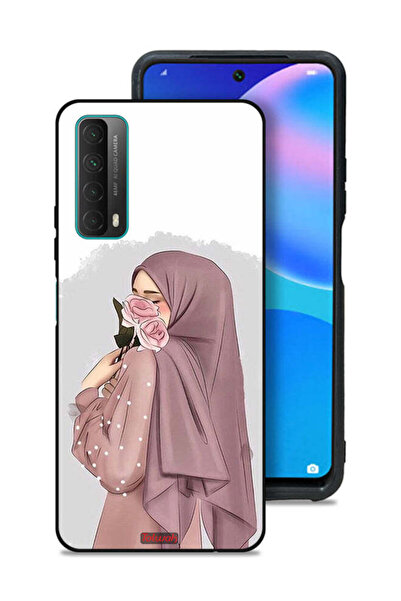 Tolwak غطاء حماية لهاتف هواوي Y7a بتصميم فتاة تحمل ورودًا