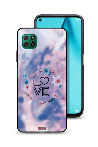 Tolwak غطاء حماية لهاتف هواوي P40 لايت 4G بتصميم خاتم زهور الحب