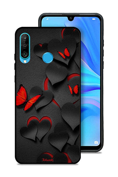 Tolwak غطاء حماية لهاتف هواوي بي 30 لايت بنقشة قلوب وفراشات