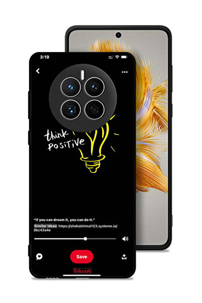 Tolwak غطاء حماية لهاتف هواوي ميت 50 - فكر بإيجابية