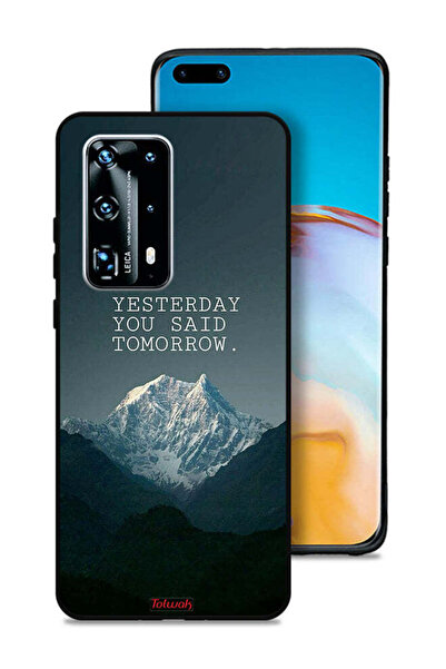 Tolwak غطاء حماية لهاتف هواوي P40 Pro Plus 5G بعبارة "بالأمس قلت غدًا"