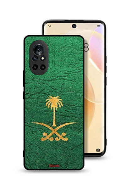 Tolwak غطاء حماية لهاتف هواوي نوفا 8 من الجلد مع علامة المملكة العربية السعودية