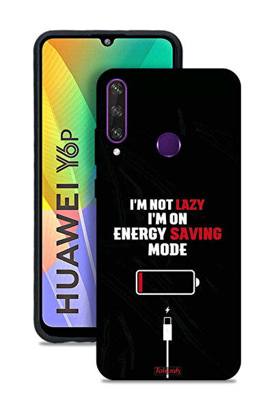 Tolwak غطاء حماية لهاتف هواوي Y6p أنا لست كسولاً، أنا في وضع توفير الطاقة