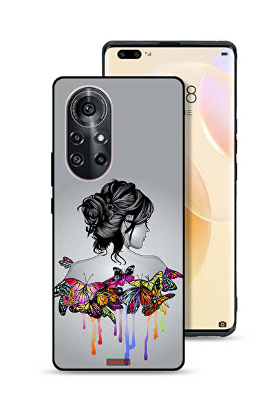Tolwak Huawei nova 8 Pro Protective Case Cover Butterflies And Girl Abstract Art