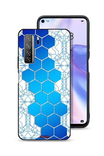 Tolwak غطاء حماية لهاتف هواوي P40 لايت 5G، أيقونة سداسية الشكل، شبكات قرص العسل