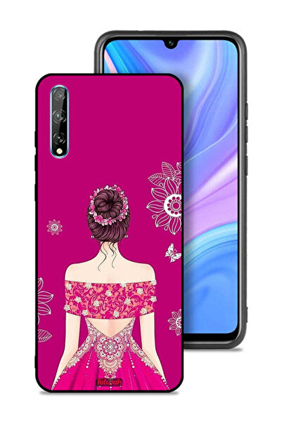 Tolwak غطاء حماية لهاتف هواوي بي سمارت إس بتصميم فتاة وزهور