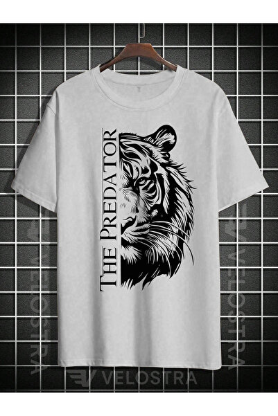 Velostra Унисекс тениска с тигров щамп