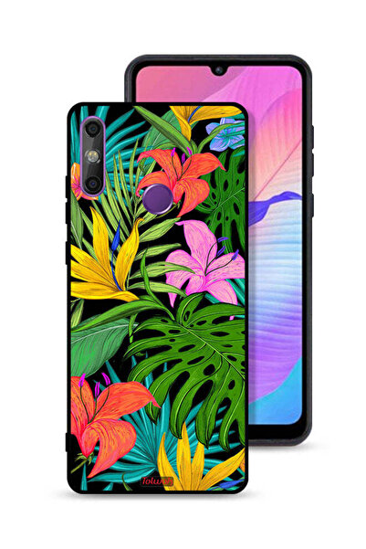 Tolwak غطاء حماية لهاتف هواوي إنجوي 20e بنقشة زهور استوائية وأوراق شجر