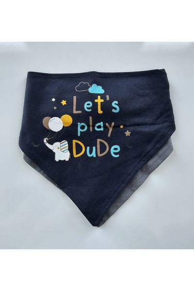 Kids 2'li %100 Organik Pamuk Iki Çıtçıtlı Bebek Salya Önlük & Fular