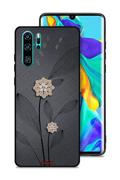 Tolwak غطاء حماية لهاتف هواوي P30 Pro بتصميم زهور ماسية