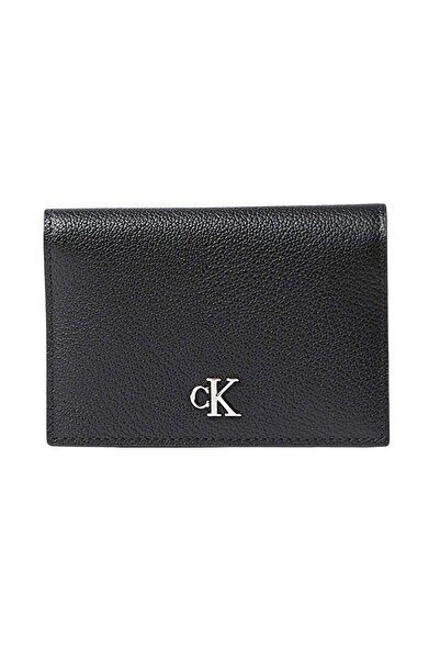 Calvin Klein Kadın Monogram Logolu Mini Kartlık Cüzdan - Siyah
