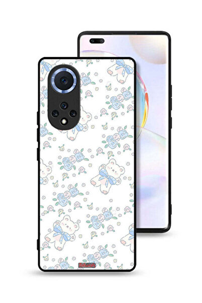 Tolwak غطاء حماية لهاتف Honor 50 Pro مع أيقونة دب تيدي لطيف وزهور