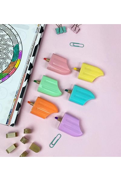 Mena Rise Diyar-Ifırsatshop 6-Piece Ice Cream Design Felt Pen 1017157