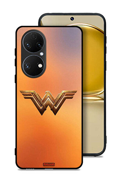 Tolwak غطاء حماية هواوي P50E بشعار Wonder Women