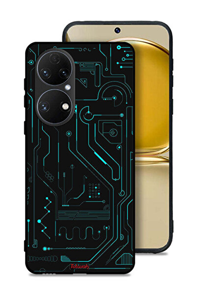 Tolwak غطاء حماية لهاتف هواوي بي 50 - دوائر فنية رقمية - شاشة متعددة