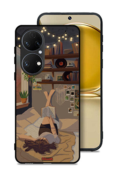 Tolwak Huawei P50E Protective Case Cover Studying Art